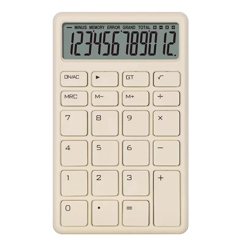 12 Digits Electronic Calculator Solar Calculator Dual Power Supply Calculator for Home Office School Financial Office Electronic