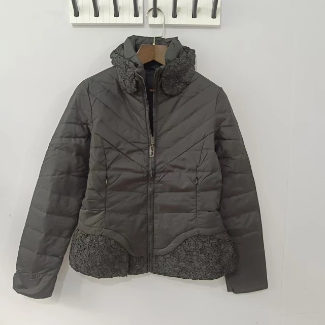 المرأة الشتاء الدفء مريحة سستة سليم صالح الوقوف الياقة لون نقي أسفل Jaet A875 تخفيف Sle طويل Sve منتظم...