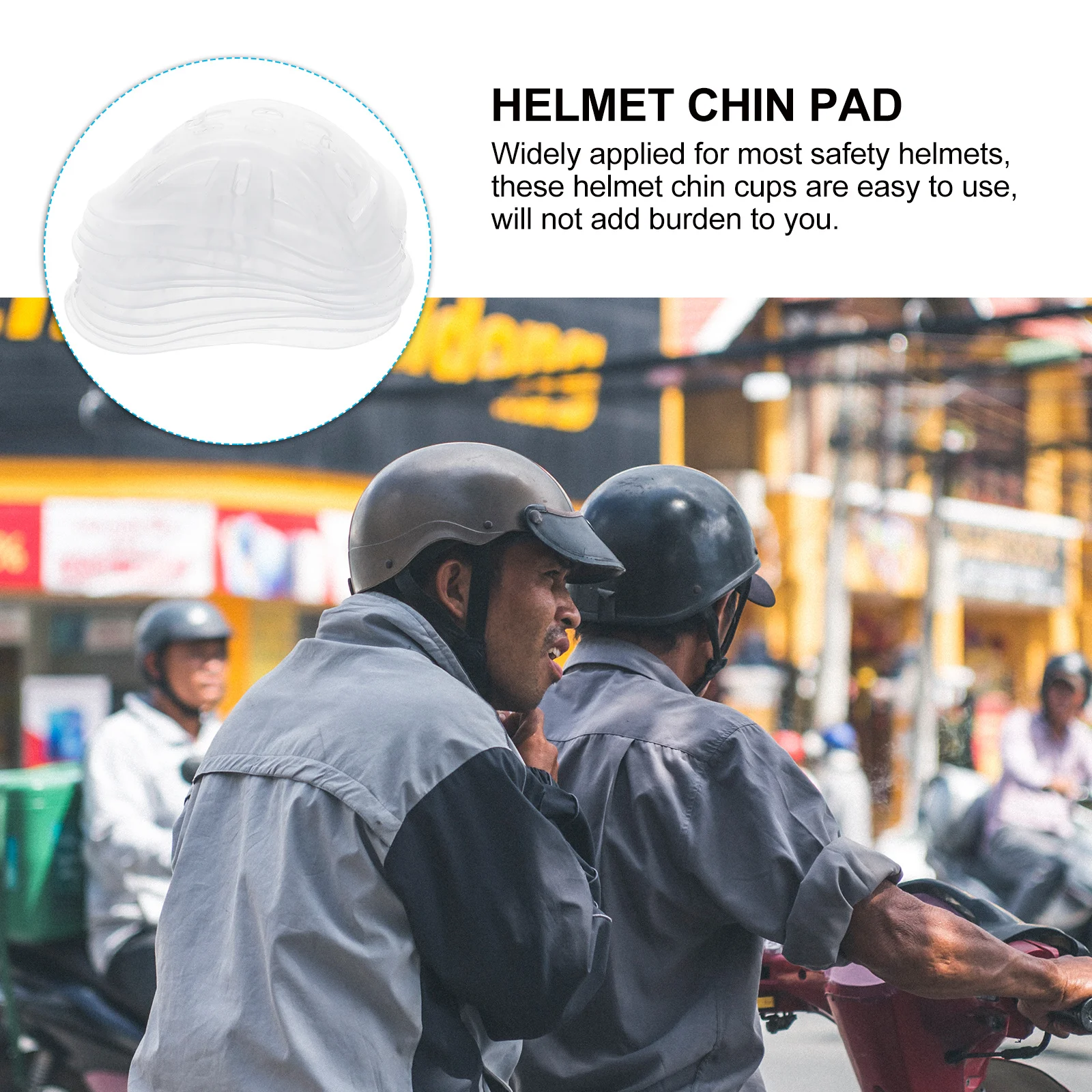 

10Pcs Safety Chin Pads Hard Hat Protective Chin Cups Rubber Cushion for Hard Hat Stability Outdoor Use Accessories