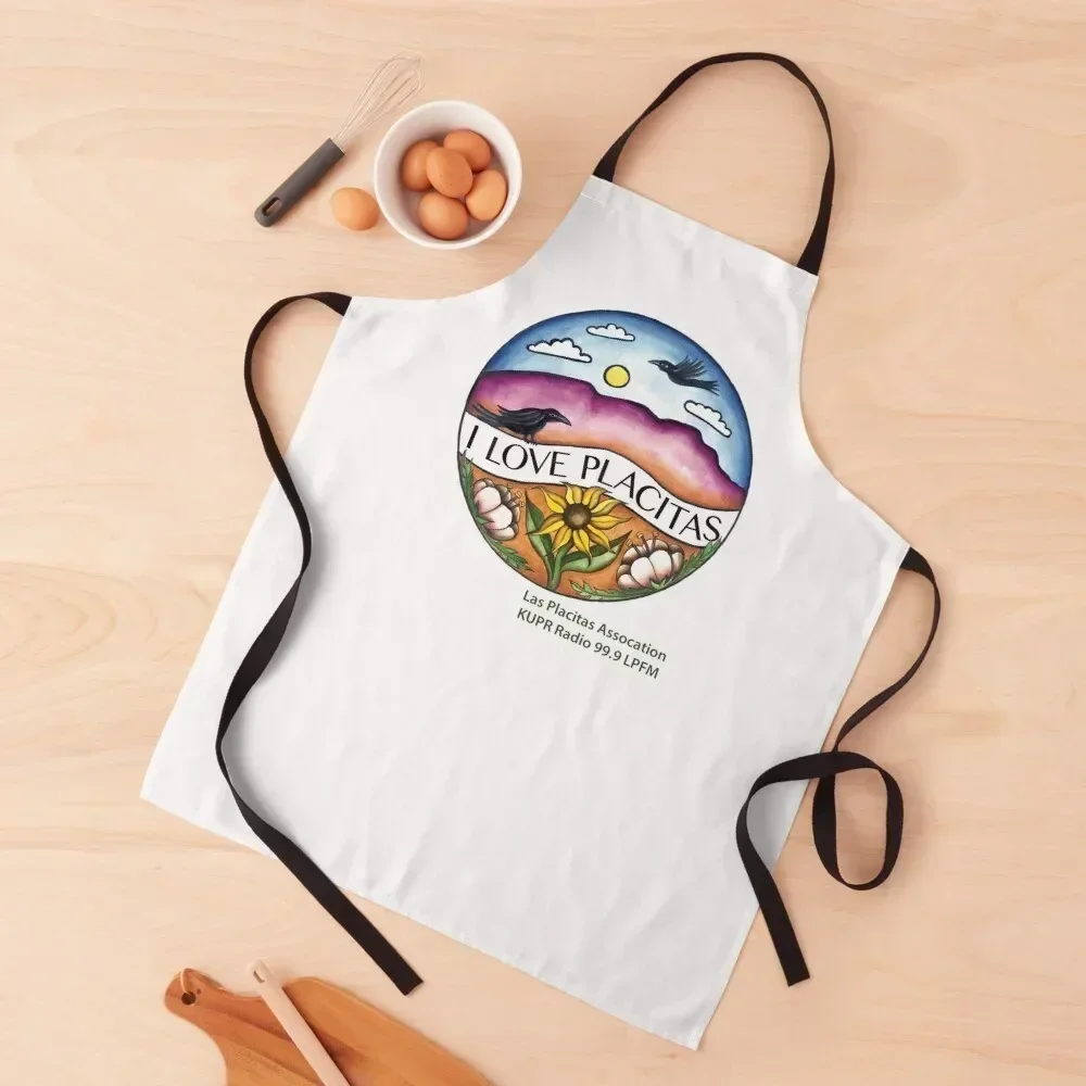 

I Love Placitas Apron Household Items Useful Kitchens Woman Kitchens For Men waterproof for women Apron