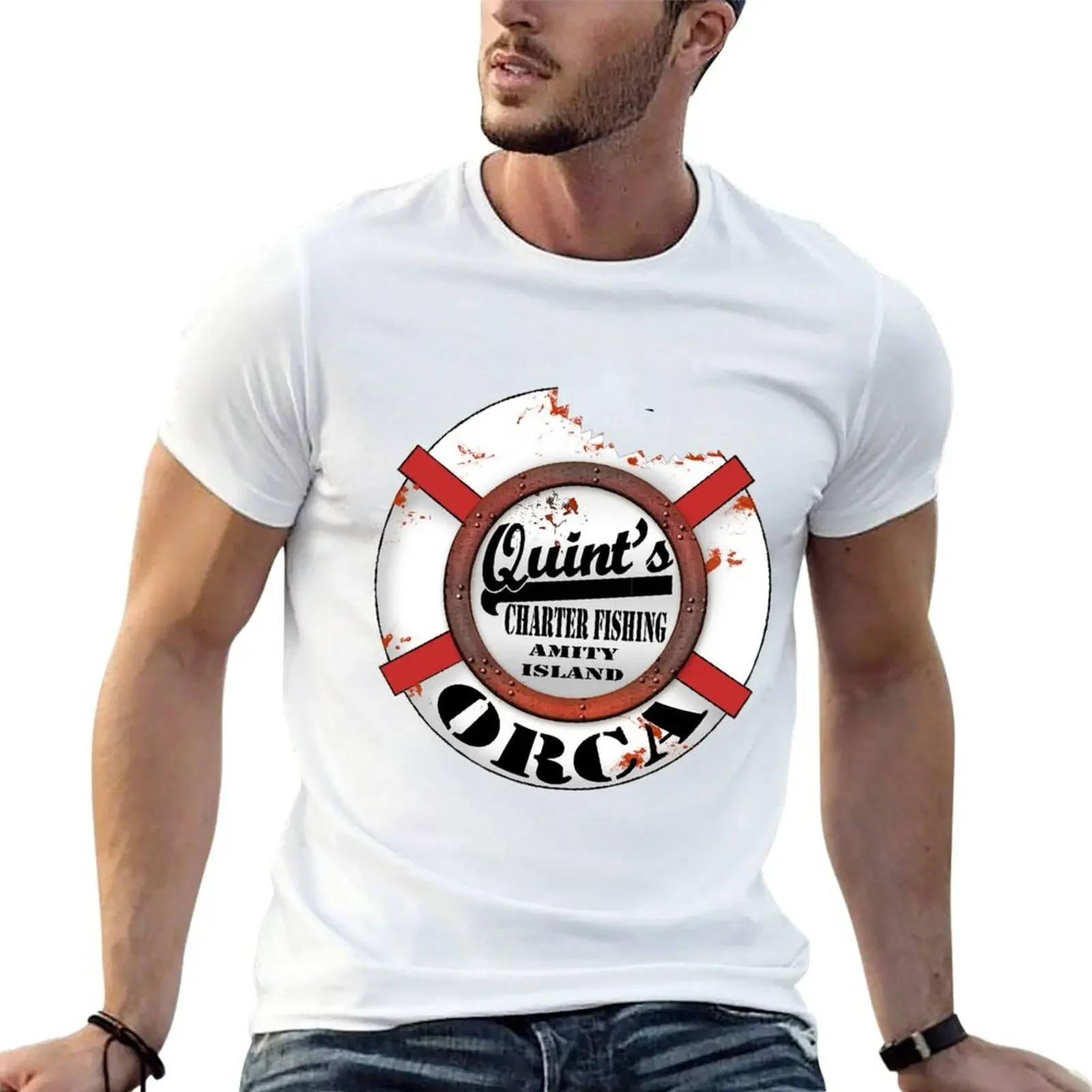 

Captain Quint's Charter fishing T-Shirt Aesthetic clothing oversizeds heavy weight t shirts for men