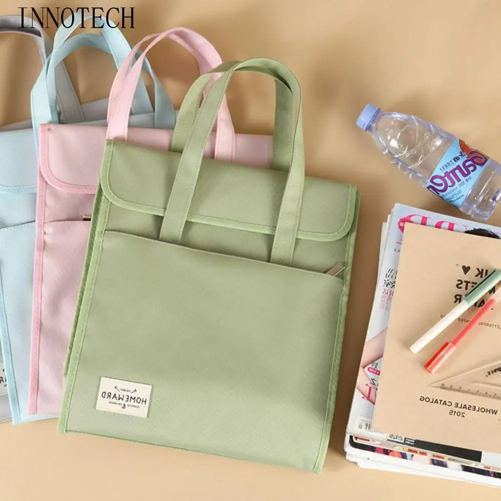 

Handbag Large Capacity A4 File Folder Waterproof Durable Student Tutorial Bag Simple Portable File Organizer Document