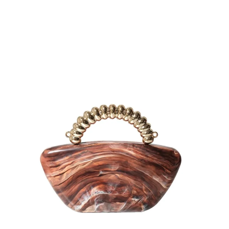 

Вечерняя сумка с гальваническим золотым узором и мраморным узором, роскошный дизайнерский акриловый корпус, женский клатч, свадебный выпускной банкет