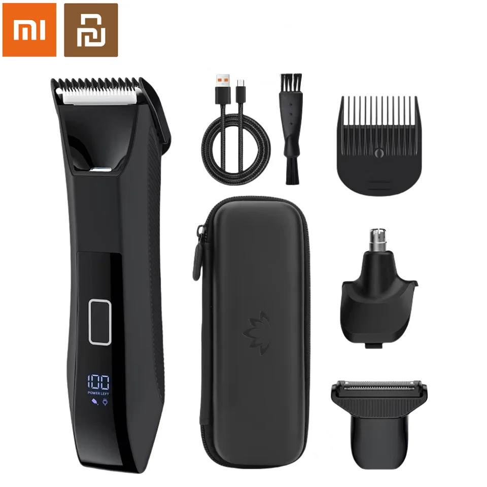 Xiaomi Youpin 3 IN 1 Ceramic Blade Hair Clipper Nose Hair Trimmer Painless Mens Body Ball Trimmer Rechargeable Electric Shaver