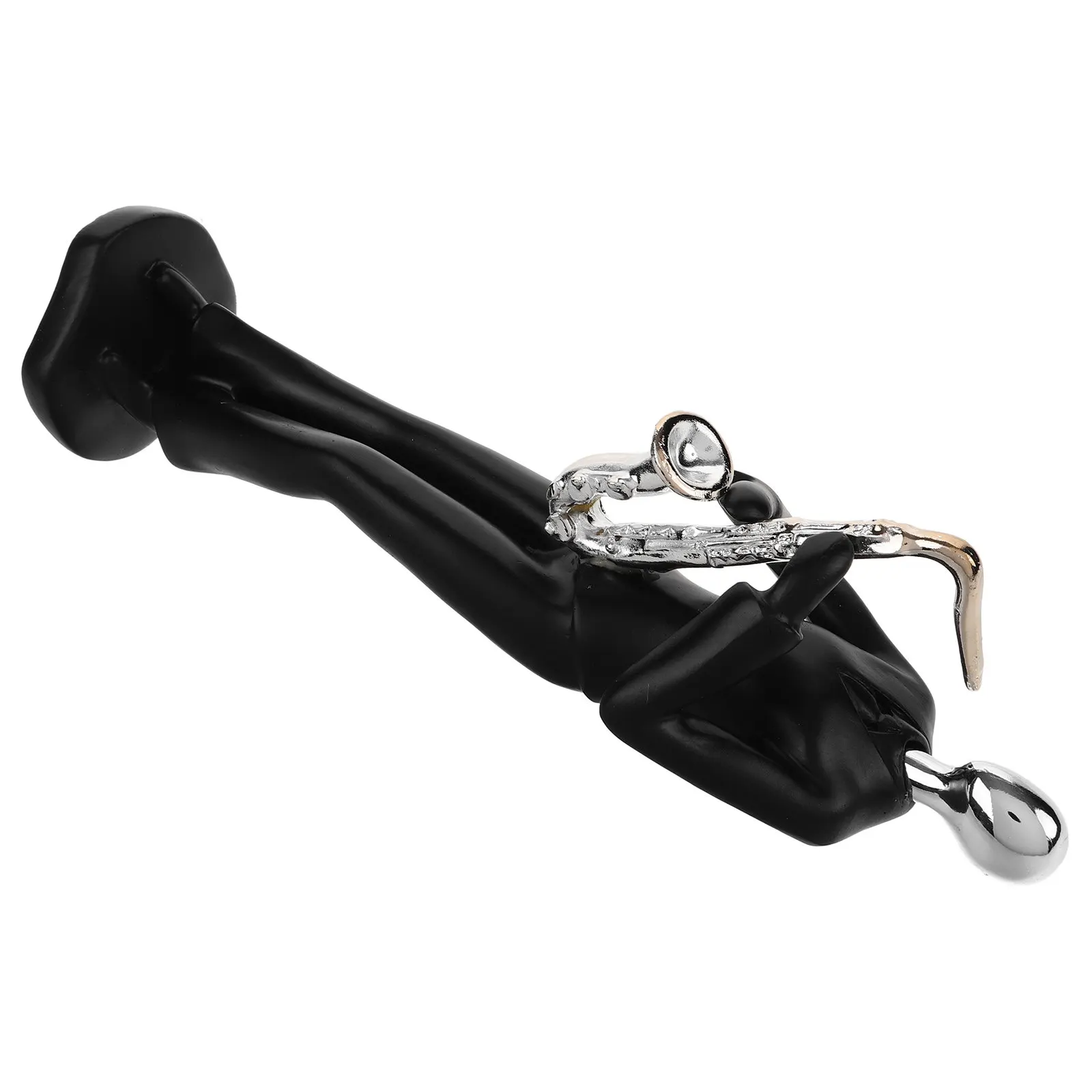 Abstract Resin Saxophone Musician Statue for Shelf, Countertop, Bedroom, Study, Bar and Cafe Decor