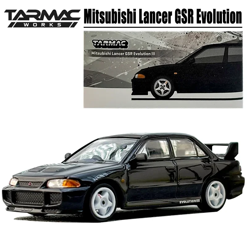 Tarmac Works 1/64 Mitsubishi Lancer GSR Evolution III Legering Speelgoed Motorvoertuig Diecast Metaal Model Geschenken