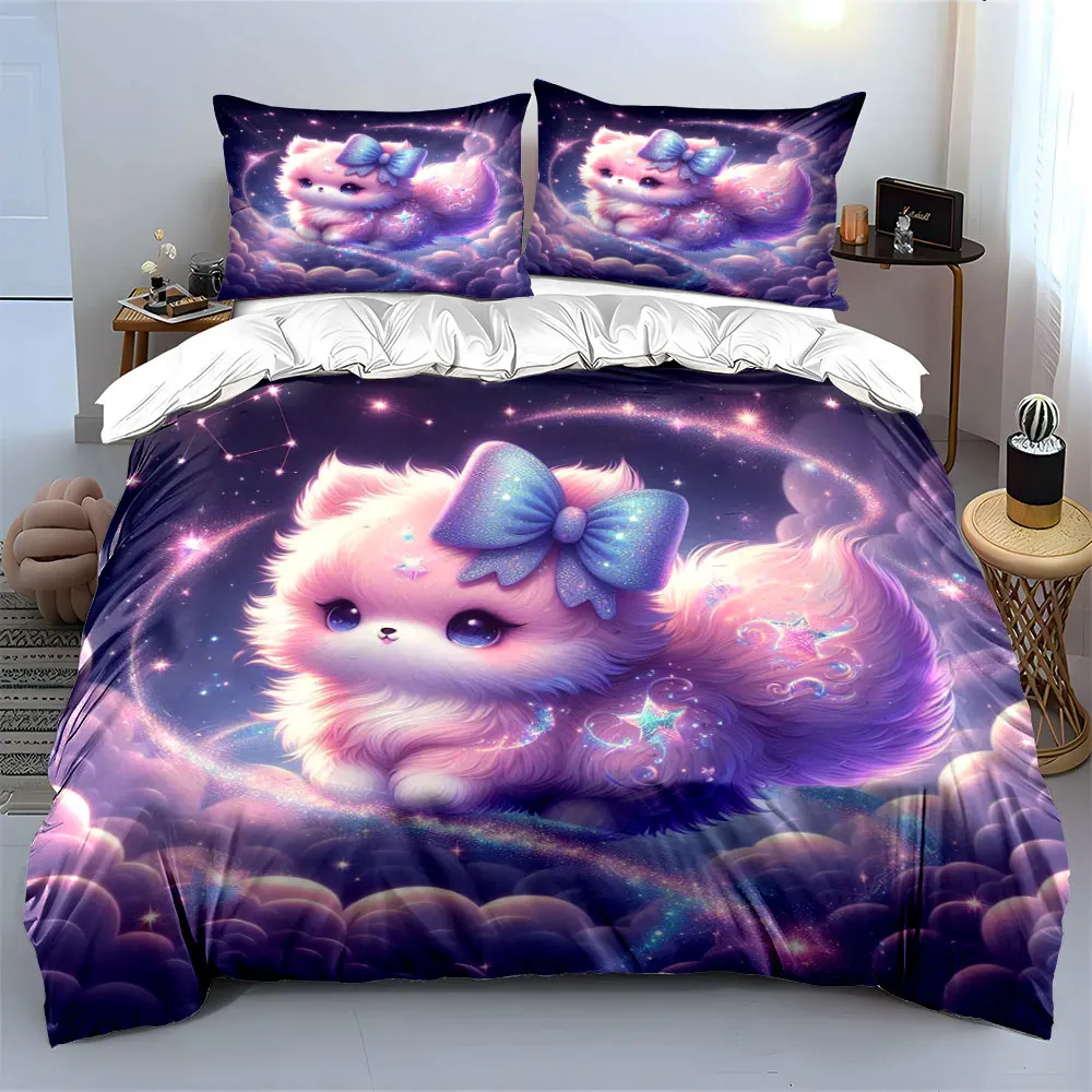 Dreamy night sky with clouds Duvet Cover Set with 3D Printing Design Soft Polyester Bedding Set All-Season Comfort for gifts 3