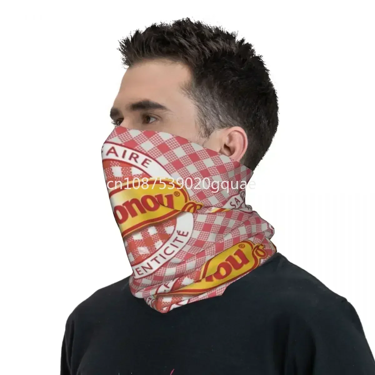 Cochonou Bandana penutup leher dicetak, syal ajaib gaya kotak-kotak merah, masker wajah multifungsi bersepeda untuk pria wanita dewasa semua musim