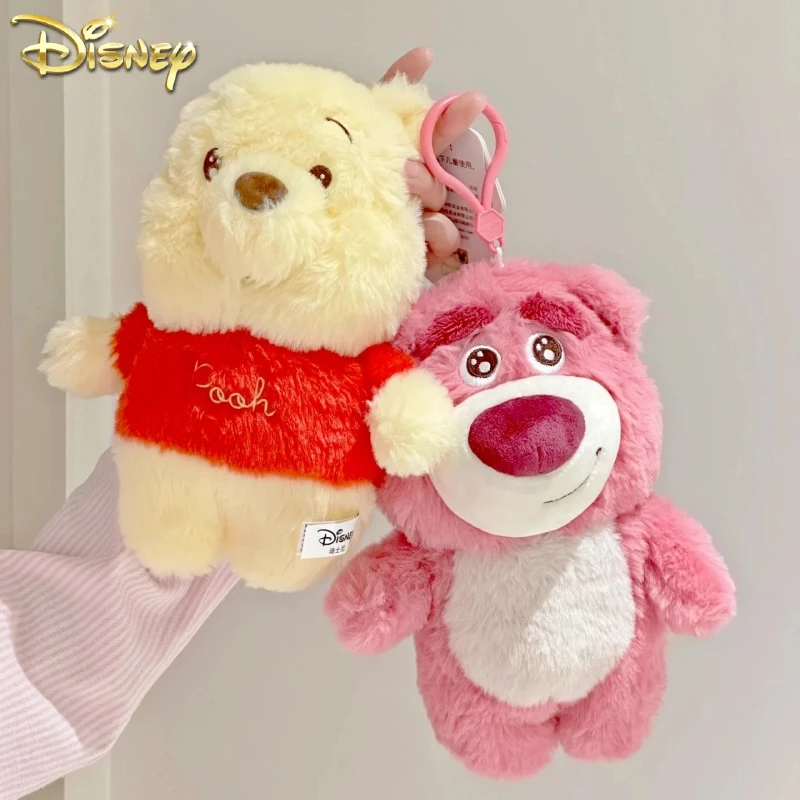 

Potdemiel Disney Stuffed Plush Toys Stitch Winnie The Pooh Judy Nick Lotso Strawberry Bear Rex Hamm Keychain Hanging Decoration