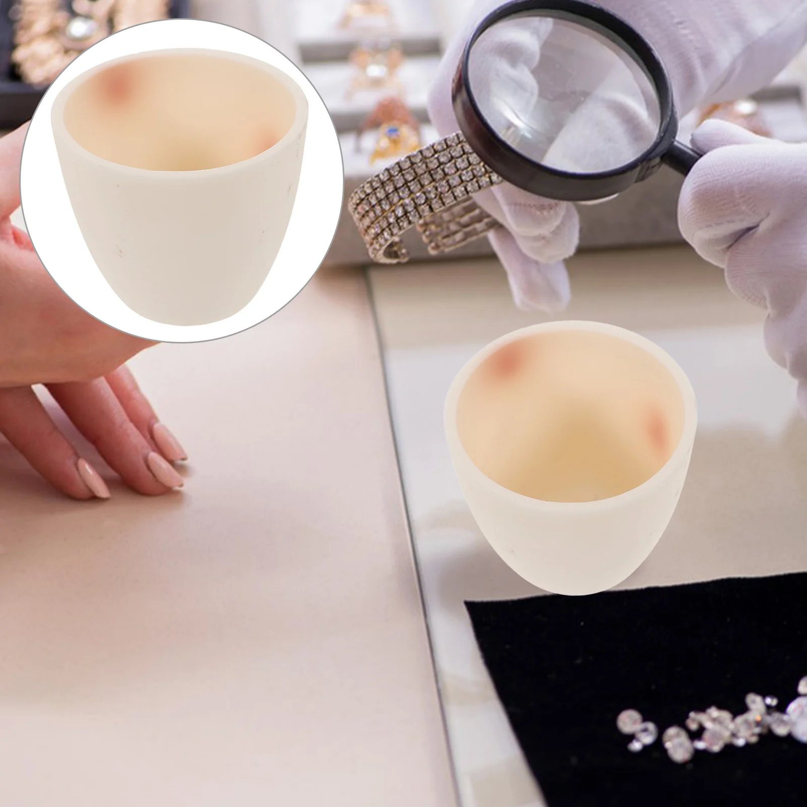 

Ceramic Crucible Alumina Curved Design 40ml Lab Experiment Analysis Equipment Laboratory Crucible Cup Melting Mold