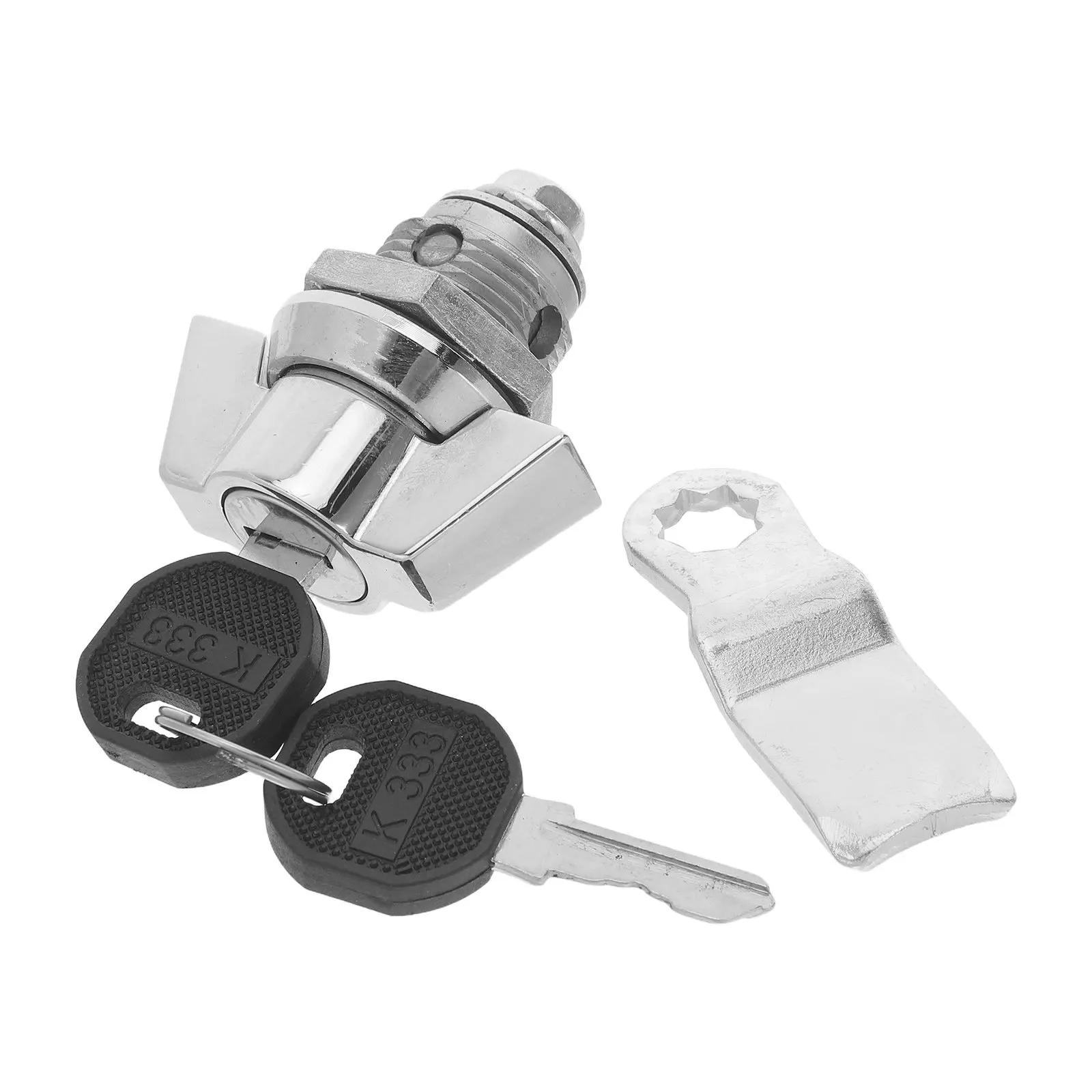 1Set Cabinet Lock T-Handle Zinc Alloy 20x22mm Cutout 90 Degree Rotation for Rv Truck Storage Drawer Letterbox Camper Silver