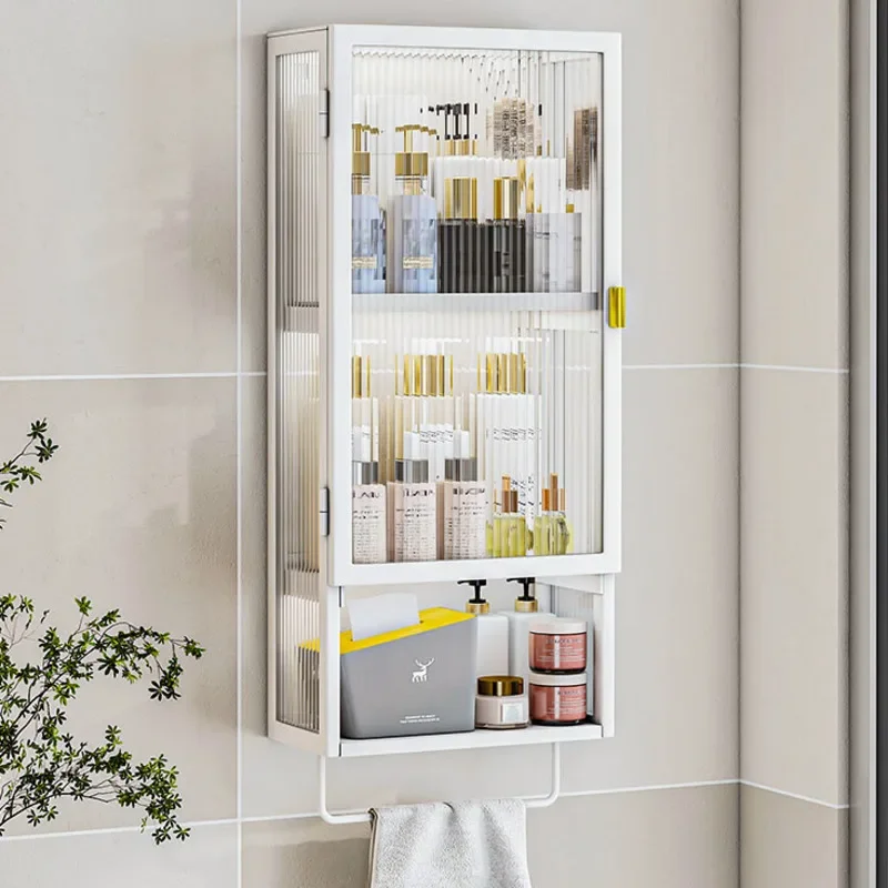 DrillFree-Intelligent Toilet Storage Rack Wallmounted Multifunctional Cabinet Above Toilet Organizer