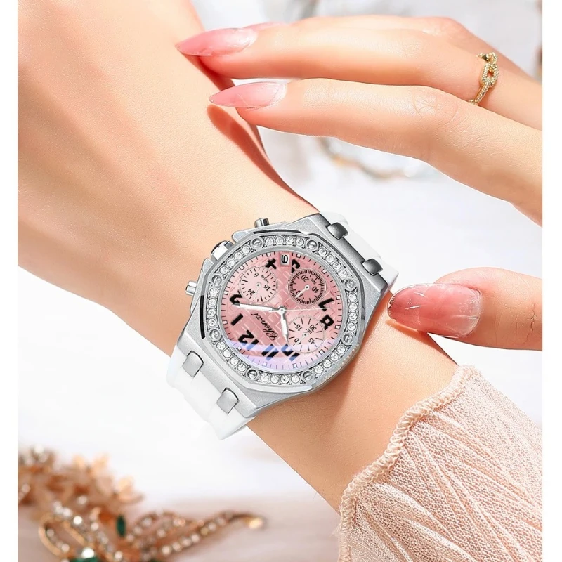CHENXI 913 Multi Functional Diamond Encrusted Women's Watch Chronograph Waterproof Luminous Women Watches Luxury Reloj Mujer