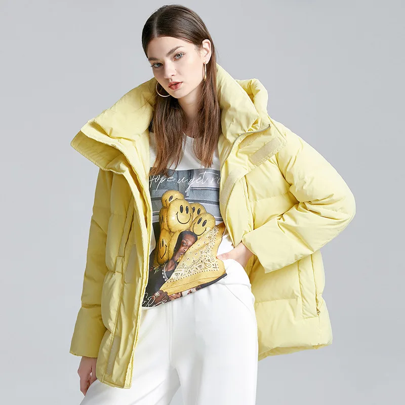 Imagem -04 - Novas Mulheres de Inverno Pato Branco para Baixo Hoodies Jaqueta Puffer Casual Quente Cabolsas Parka à Prova Vento 2023