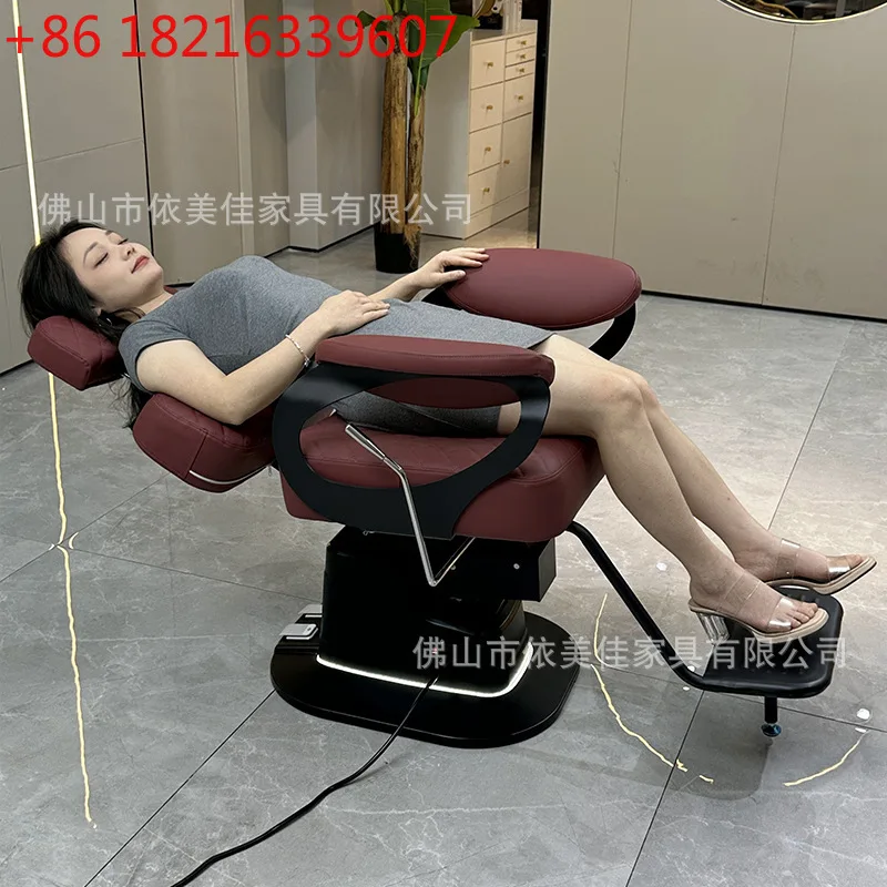 YAO electric rotating down foot lift adjustment with armrest for perm and dyeing barber shop