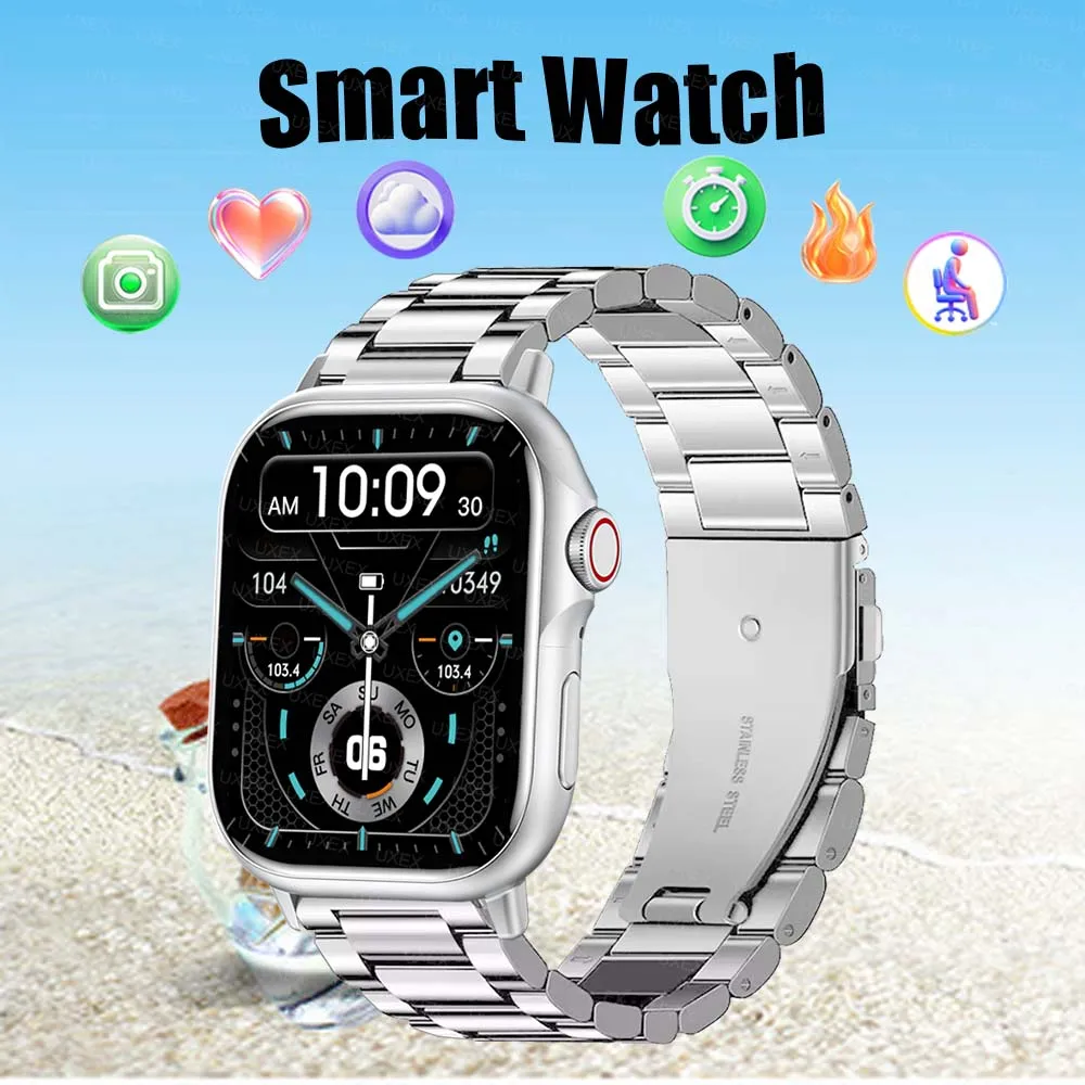 

Wireless Call Luxury Watch Smartwatch Ladies 2.04 Inch HD Christmas Gift Health Tracker Custom Photo Motion Trajectory Watch Men