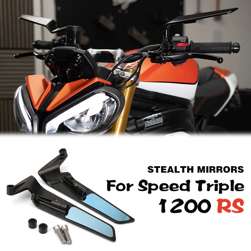 

for Speed Triple 1200 RS Accessories Stealth Mirrors 1200RS Adjustable Winglets Rearview Mirror for Speed Triple 1200RS Parts