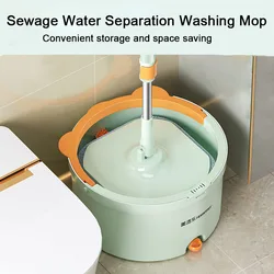 mops floor cleaning tools easy to drain Squeeze mop Household cleaning 360° spin home Floor mop With Bucket Hand-free Washing