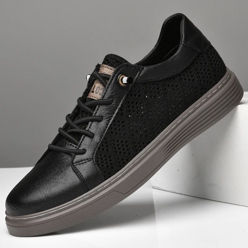 

Новинка 2023 года, повседневная мужская обувь, дышащая обувь с открытой доской, удобные повседневные кроссовки с низким берцем, мужская модная вулканизированная обувь