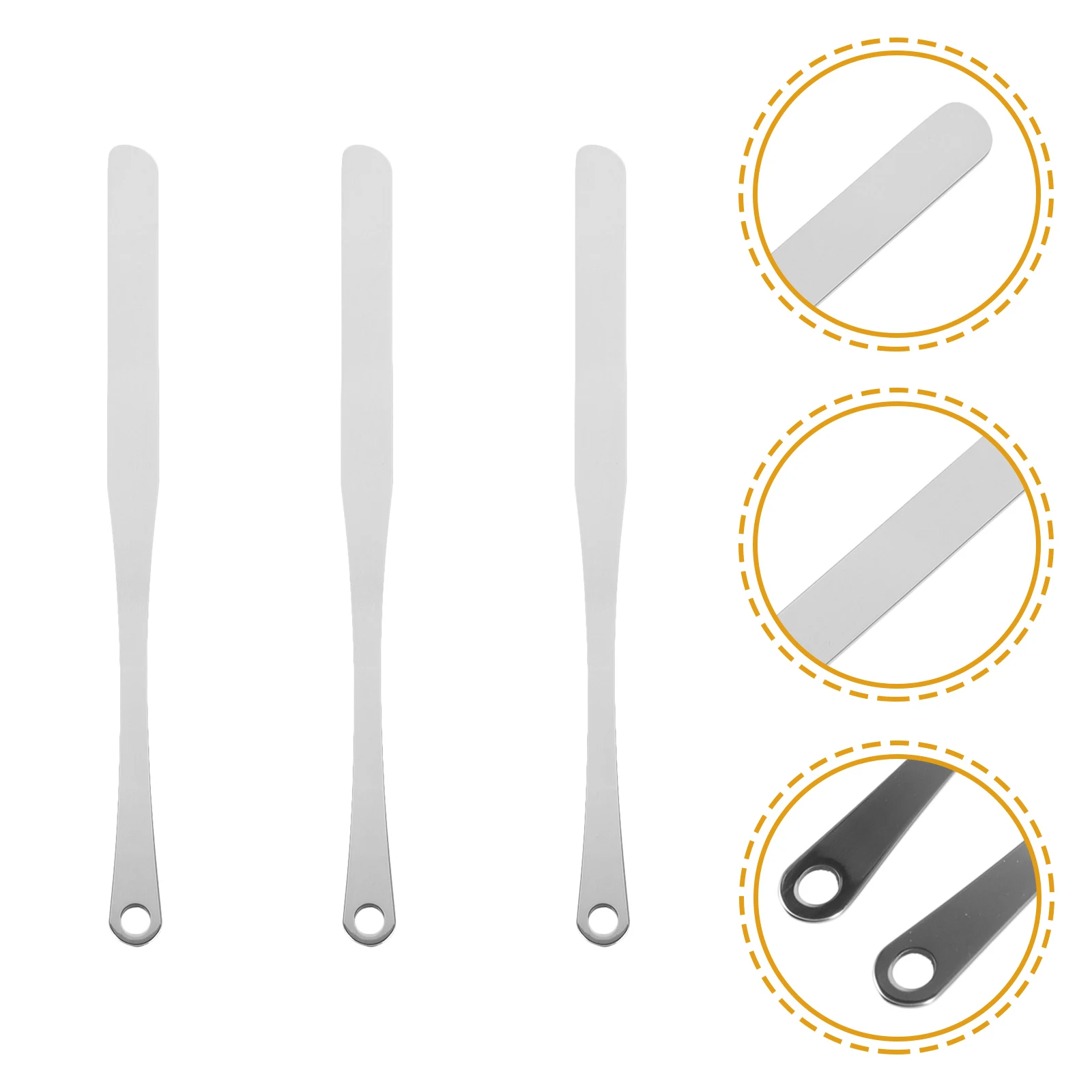 

3pcs Foundation Mixing Spatula Stainless Steel Tool for Makeup Pigment Cream Nail Art Blending korean makeup set
