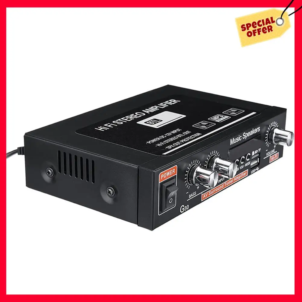 

-A25M G30 Audio Amplifier Amplificador Digital Home Power Bluetooth Hifi Stereo Subwoofer Music Player With Remote -US Plug