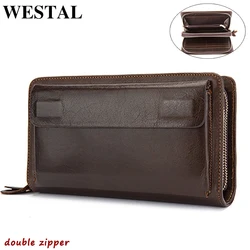 WESTAL Genuine Leather Wallet Male Men's Wallets Credit Card Holder Clutch Male Bags Coin Purse Men Casual Portmonee My Orders