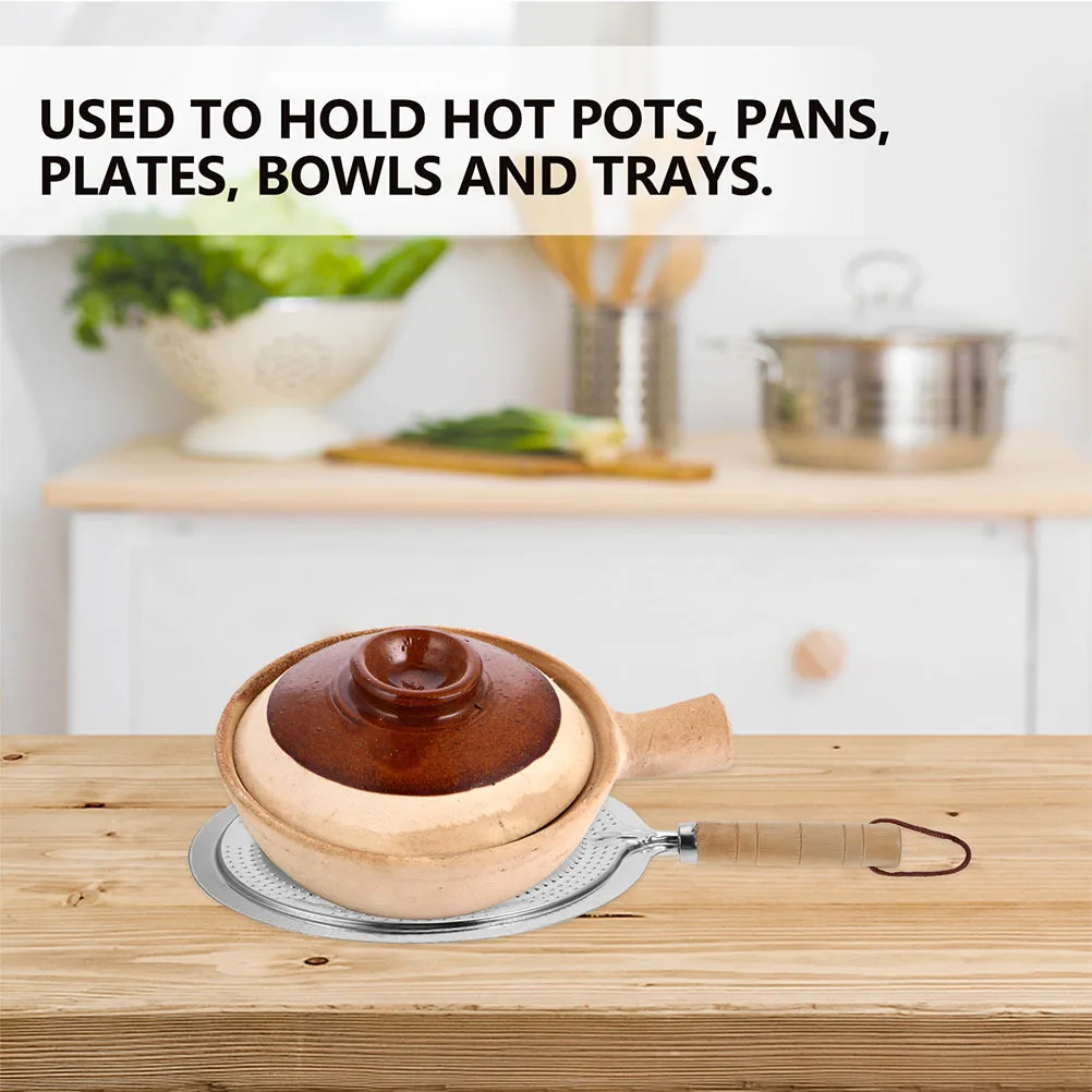 

3 шт., кухонный рассеиватель тепла, изоляционные подушечки, деревянная ручка, термостойкие подушки, защитные подушечки для кофейника и сковороды