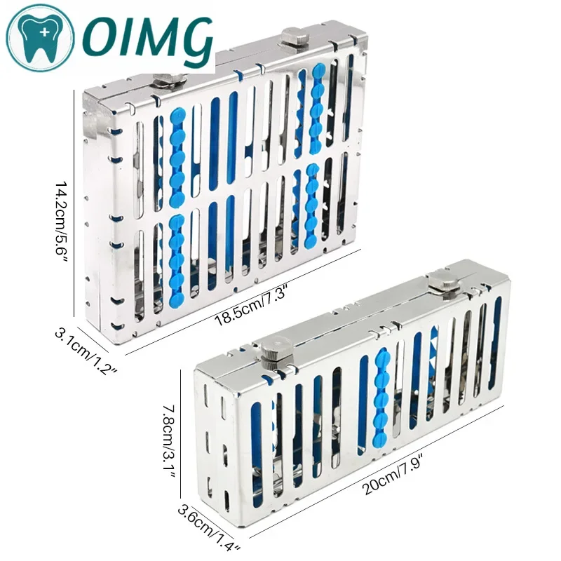 Dental Instrument Sterilization Box Stainless Steel Rack Surgical Autoclavable Dental Cassette File Burs Disinfection Tool