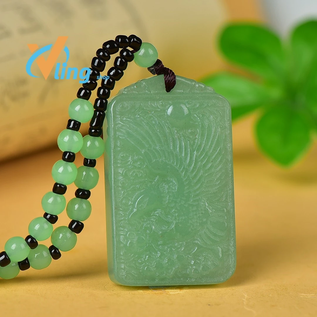 Natural Boutique Dongling Jade Grand Exhibition Hongtu Eagle Pendant Grand Fashion Necklace