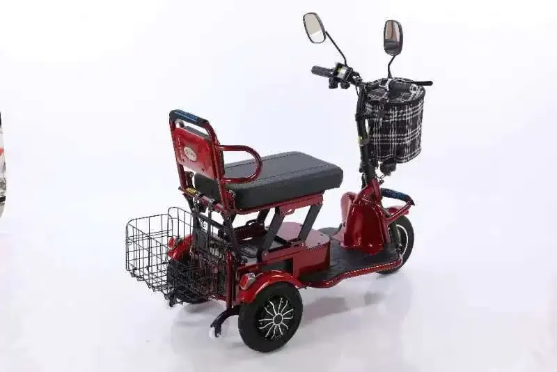 Folding Electric Tricycle Double Scooter Household Small and Lightweight Three-wheeled Lithium Battery Car