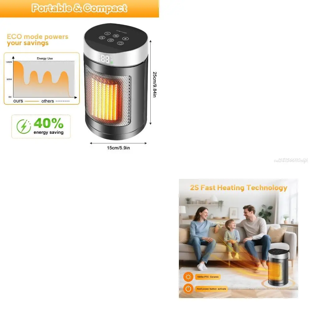 

керамическая машина топления 27РБ 1500В для грелки космоса стола спальни офиса энергоэффективной