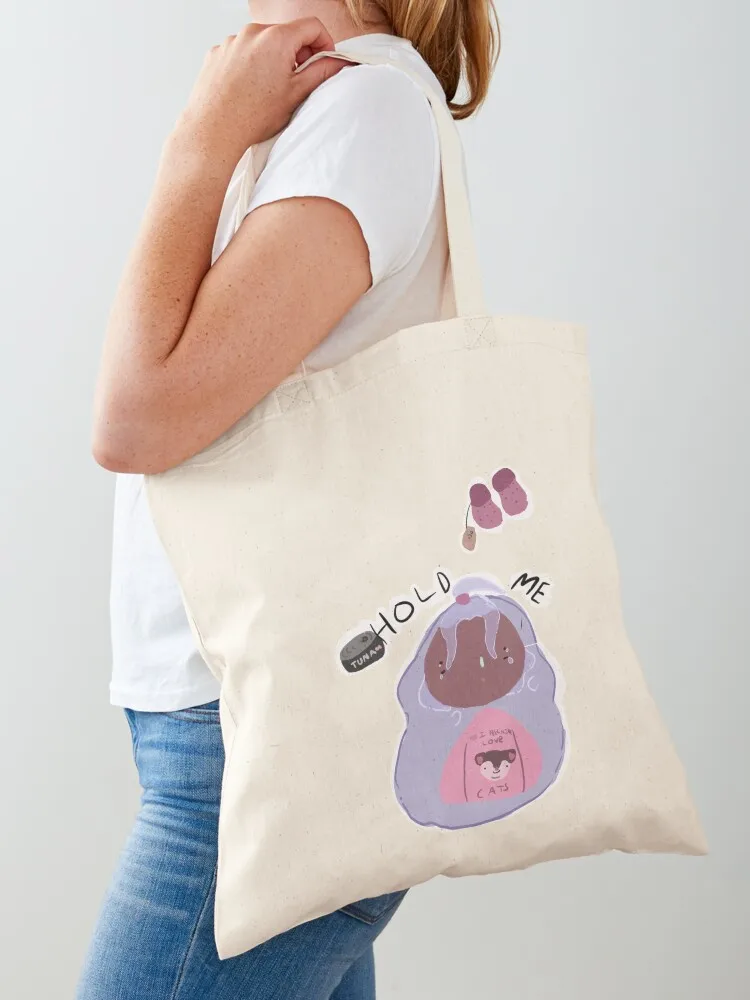 

HOLD ME Tote Bag university shopper bag woman shopping bag Canvas Custom