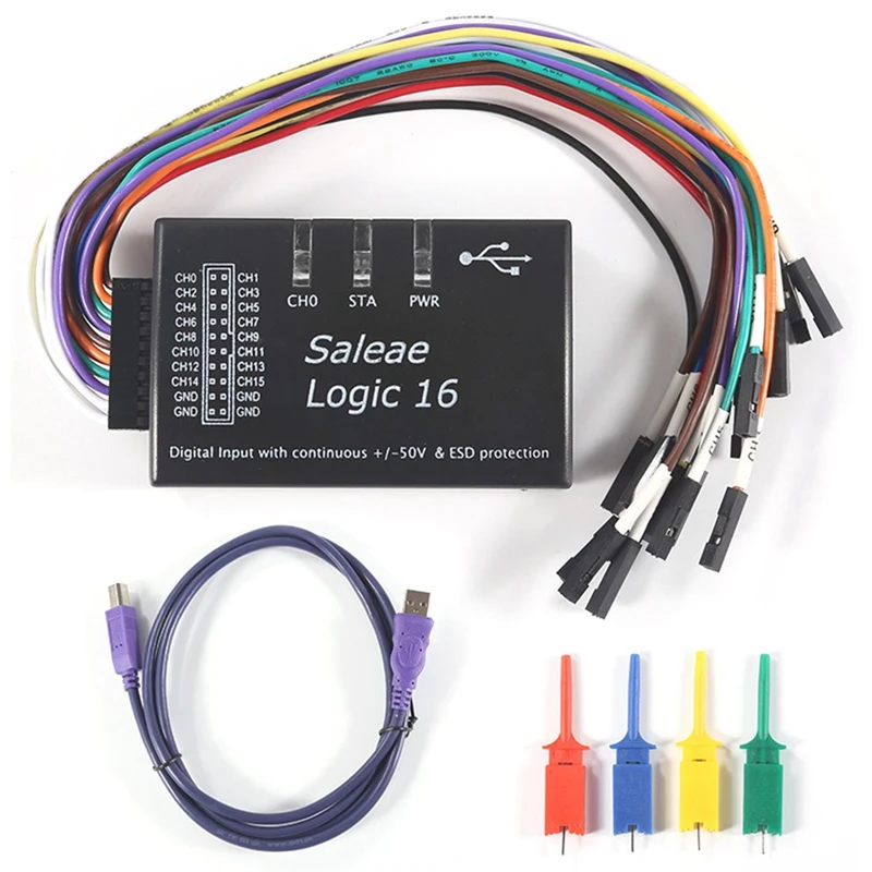 ABYC Saleae Logic Usb analyseur logique système multiple pour Version officielle taux d'échantillonnage 100M 16 canaux Instruments