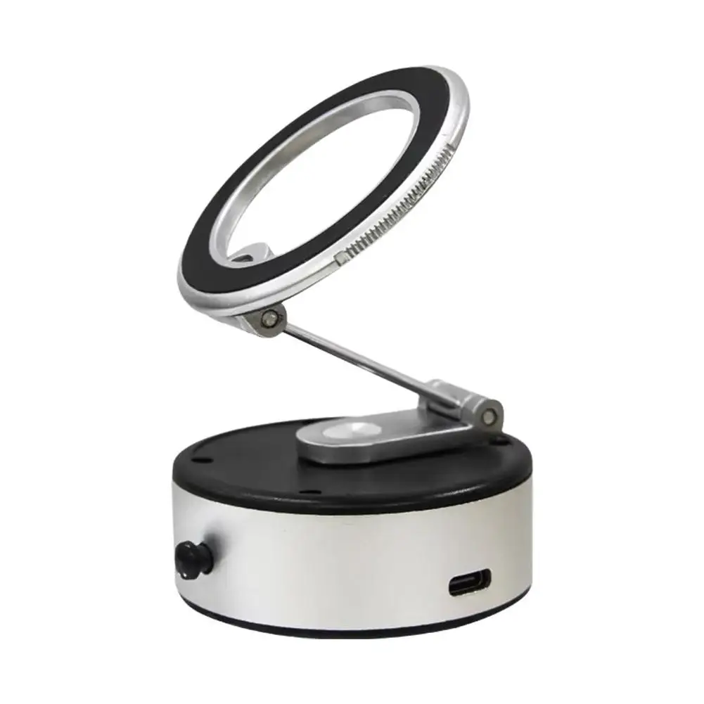 Electric Suction Cup Mobile Phone Holder Portable Foldable Desktop Mount For iPhone Magnetic Vacuum Phone Holder