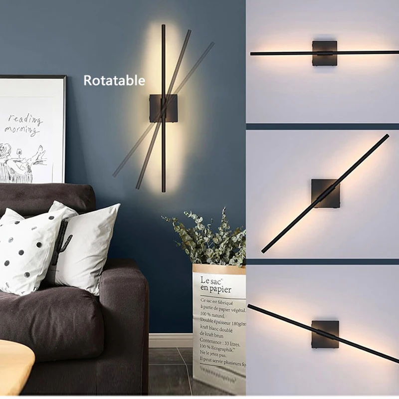 360° Rotatable Battery LED Wall Lights USB 3CCT Rechargeable Wall Lamps with Remote Control Touch Switch Dimmable Wall Sconce