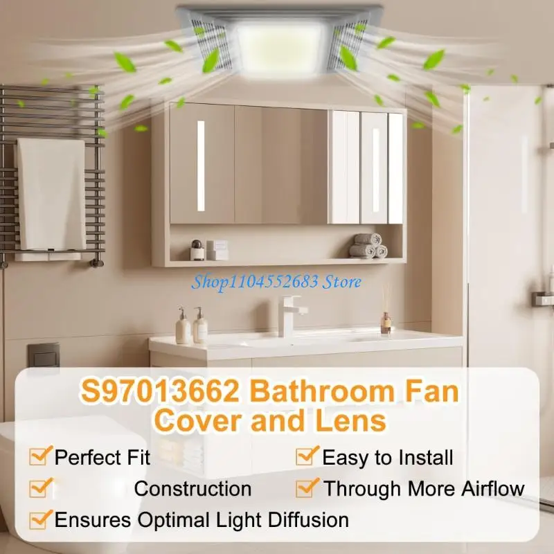 

Y6GD Easy Installation Bathroom Fan Cover Grille ABS Strong Ventilation Solution Exhaust Fan Cover Grille for Modern Homes