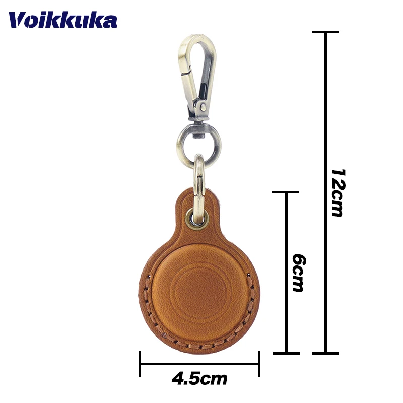 Genuine Leather Protective Case For Apple AirTags Keychain Locator Cover Bag Fashion Pet Pendant Air Tag Accessories