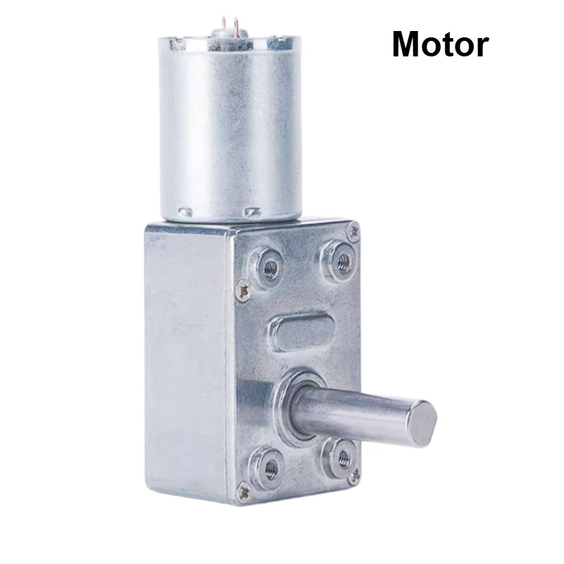 JGY370 Worm Gear Motor DC 12V 8MM D7 Axis Gearbox Reducer 6V 24V Self-locking Reverse Gearbox Length 25MM Low Speed Micro Motor