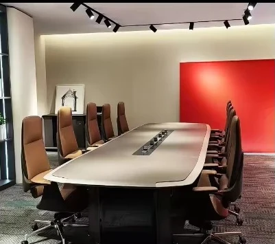 Laminated Smart Metal Baking Paint Conference Table Contemporary High-end Office Furniture Featuring