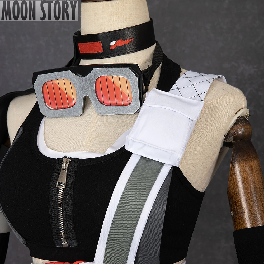 Game Zenless Zone Zero Cosplay Costume PV Grace Uniform Battle Suit Vest Glasses Carnival Halloween