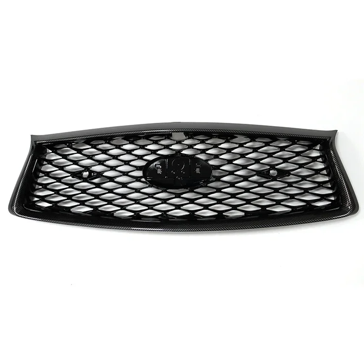 

Gmax 2022 Car Accessories Front Bumper Mesh Grille Fit for Infiniti Q50 2018-2019 Carbon Look W/I 3 CAMERA HOLES