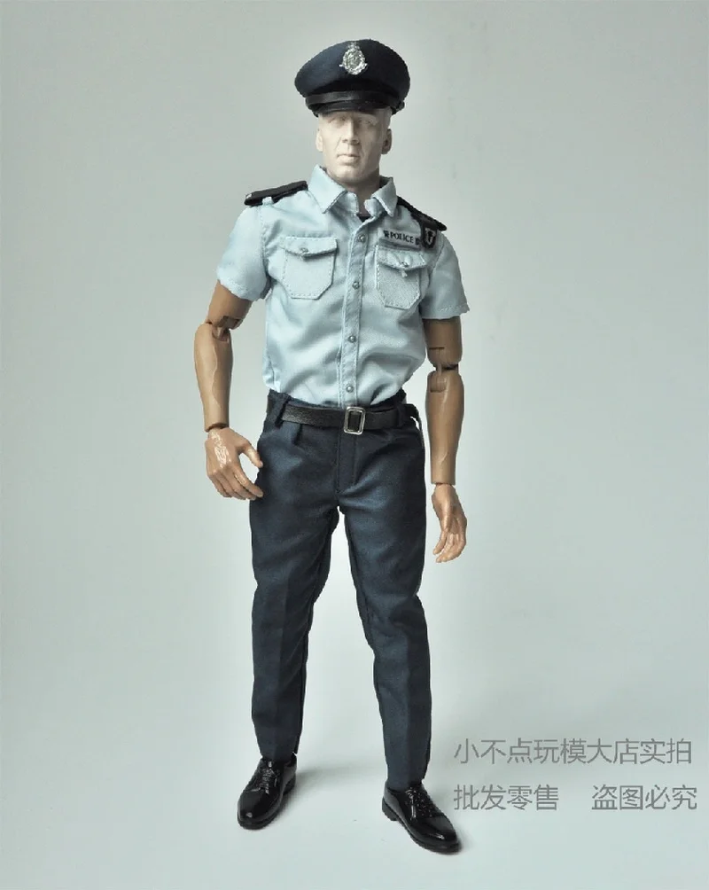 Mnotht 1/6 Scale Soldier Accessories Hongkong police Short sleeved suit Clothes Fit For 12in Male Body Action Figure model m3