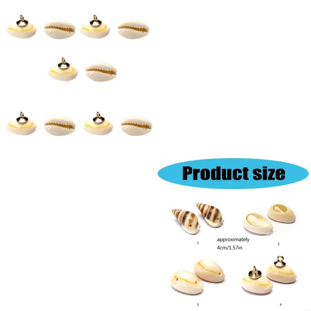 

Set of 10 Natural Shell Spirals Buttons Elegant Clothes Buckle for Various Outfit Y166