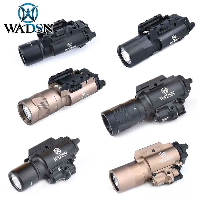 WADSN Pistol Gun Flashlight X300 X400 Ultra Tactical Strobe Scout Light Red Dot Laser Sight Hunting Lanterna Torch Weapon Lamp