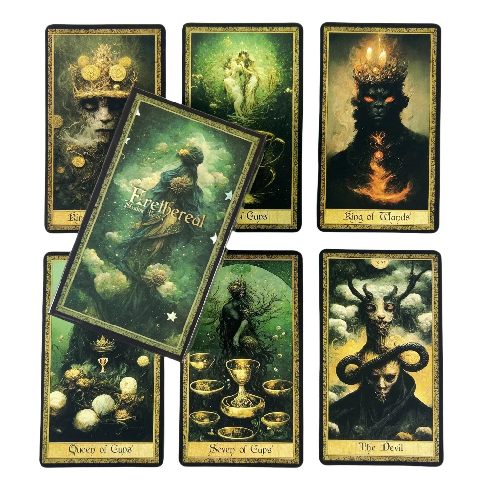 

Erethereal Shadow Tarot Cards English Version Oracle Divination Deck Party Game Cards