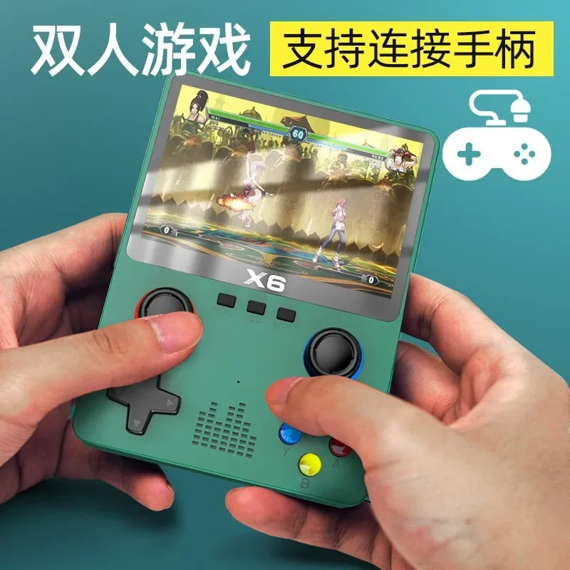 

X6 Handheld Game Player Dual Joystick 3.5Inch IPS Screen 11 Simulators GBA Video Game Console for Kids Gifts