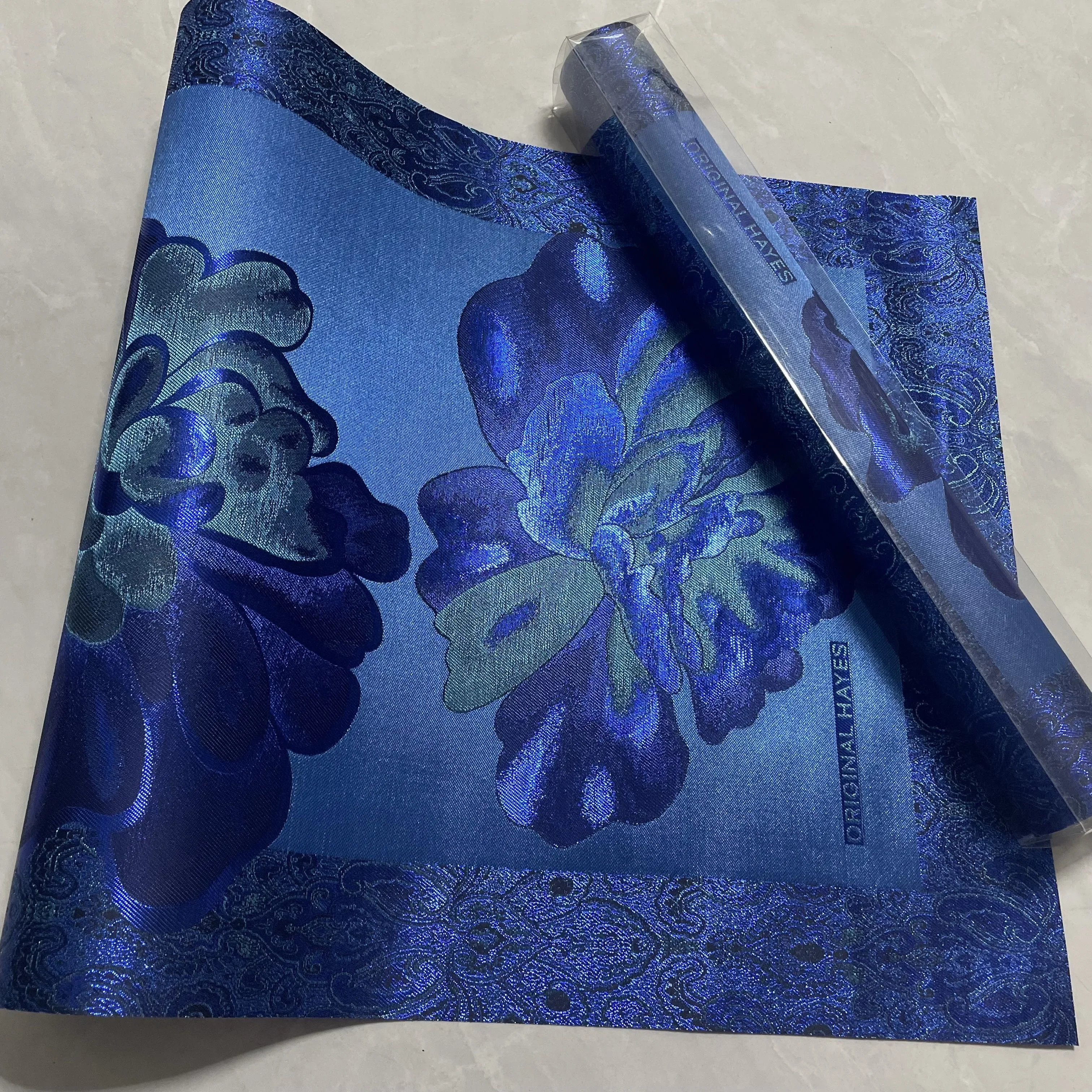 Lo más nuevo, tocado africano SEGO Gele Ankara Gele Ipele, envoltura azul para la cabeza, pañuelo para el pelo, turbante Tissu 3D bordado Sego 2 uds
