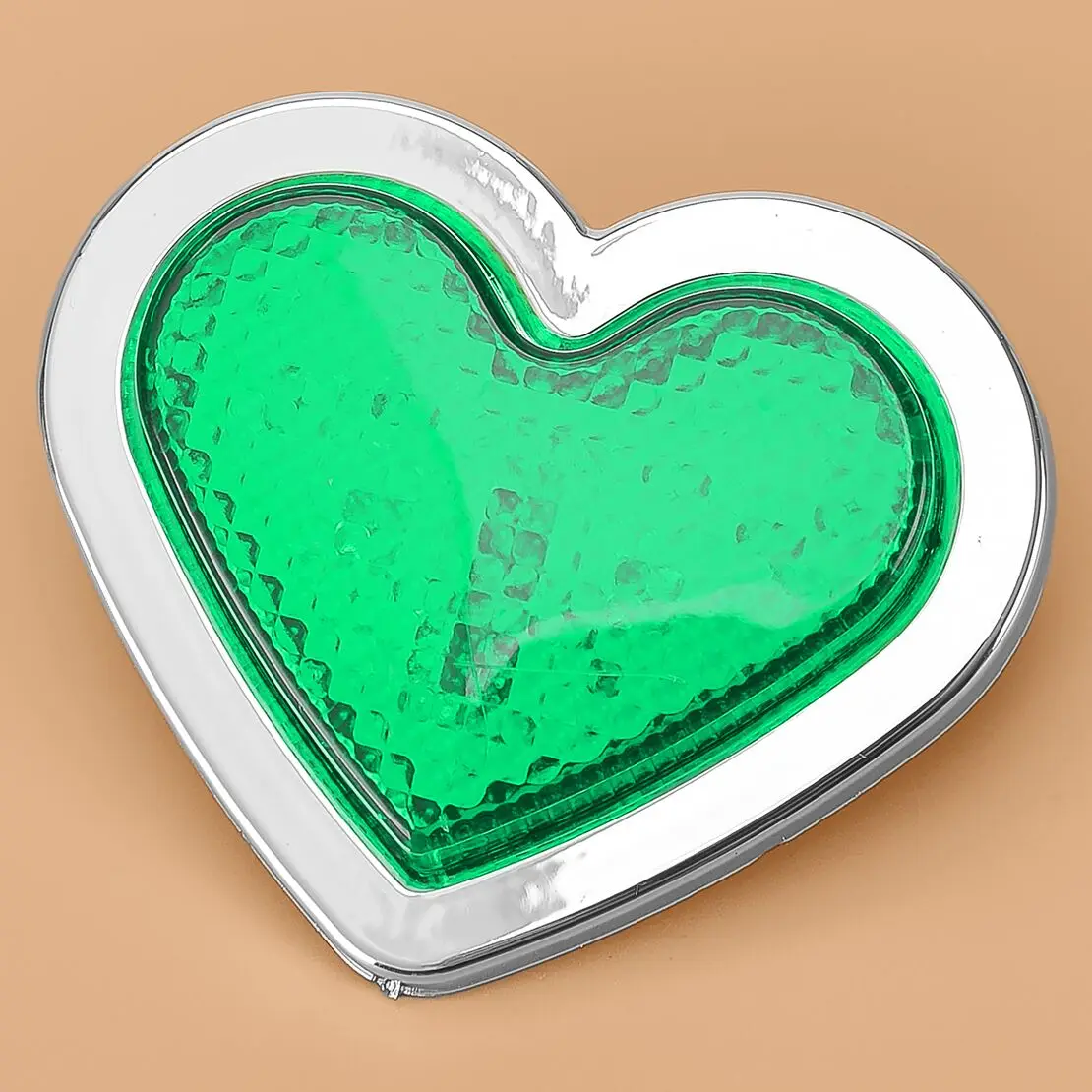 Green Heart Shaped Side Marker LED Light Turn Signal Indicator Lamp fit for 12-24V Cars Vans Trucks Trailers New