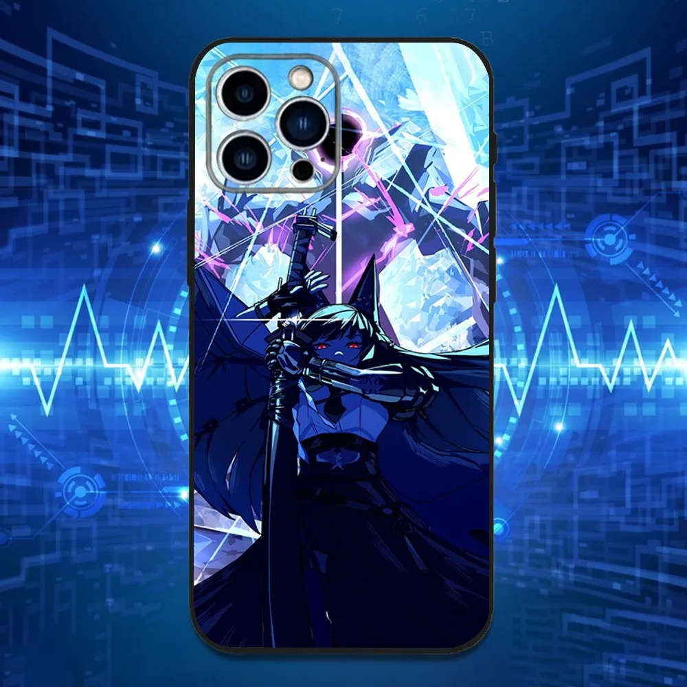 حافظة هاتف H-Hoshimi M-Miyabi ZZZ لهاتف iPhone 16,15,14,13,12,11 Plus,Pro Max,XS,X,XR,SE,Mini,8,7,غطاء أسود من السيليكون الناعم