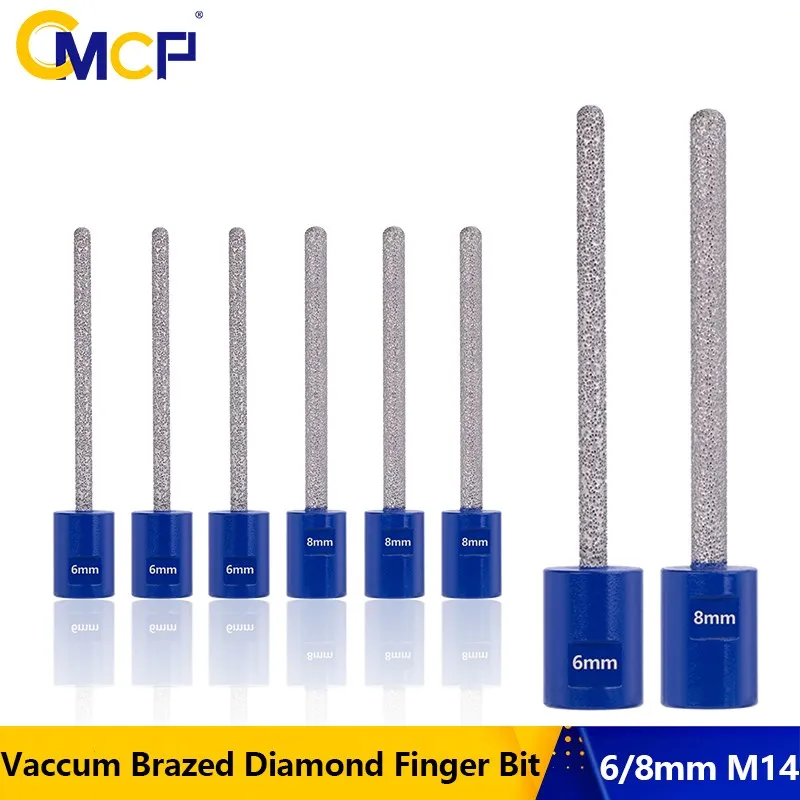 CMCP Diamond Milling Bit 6/8mm Dia with M14 Thread for Enlarge Hole Drilling Ceramic Tile Porcelain Marble Drilling Crown